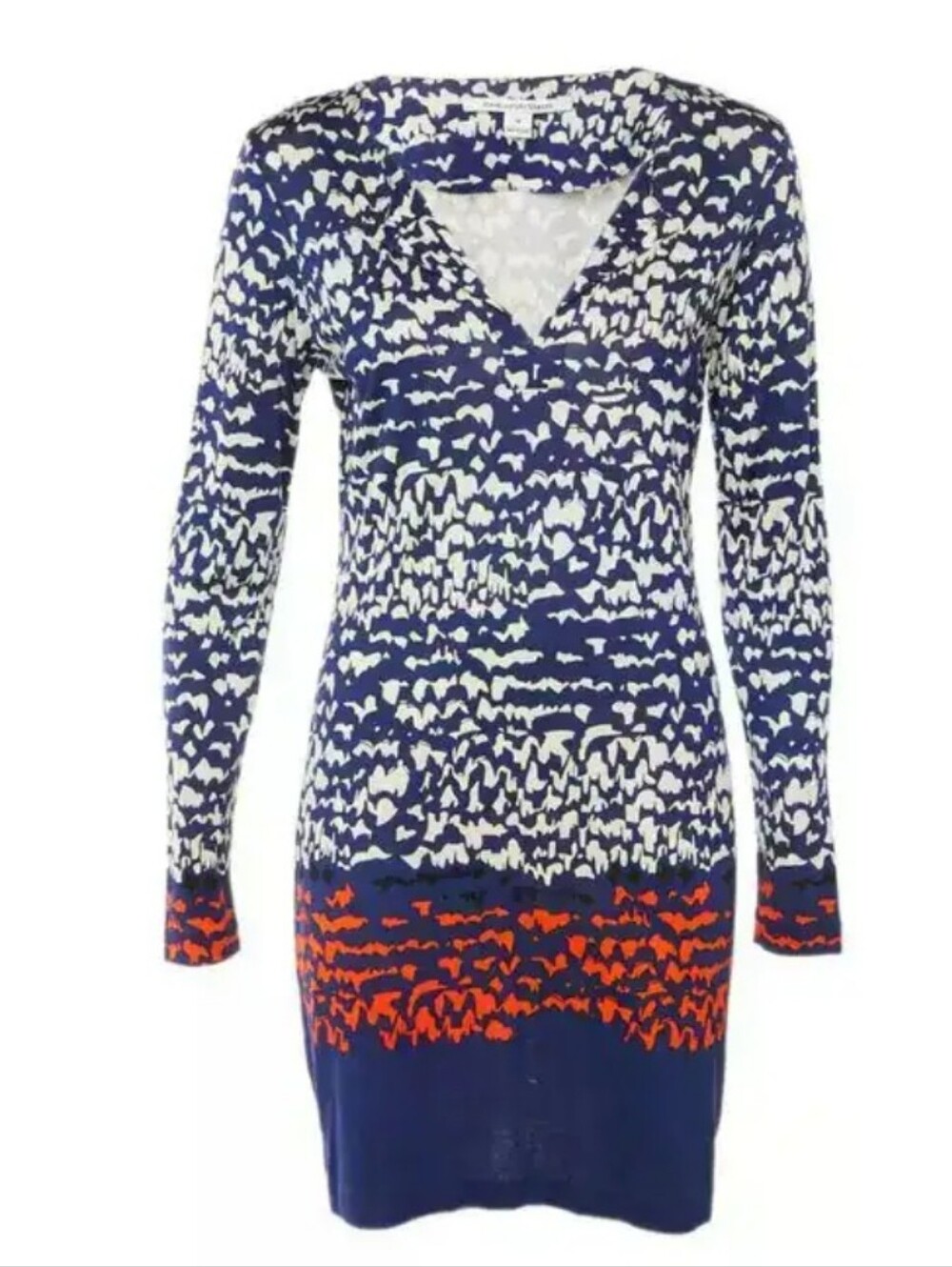 DIANE VON FURSTENBERG Reina Printed Silk Dress Pre-owned Dress Womens Size 4